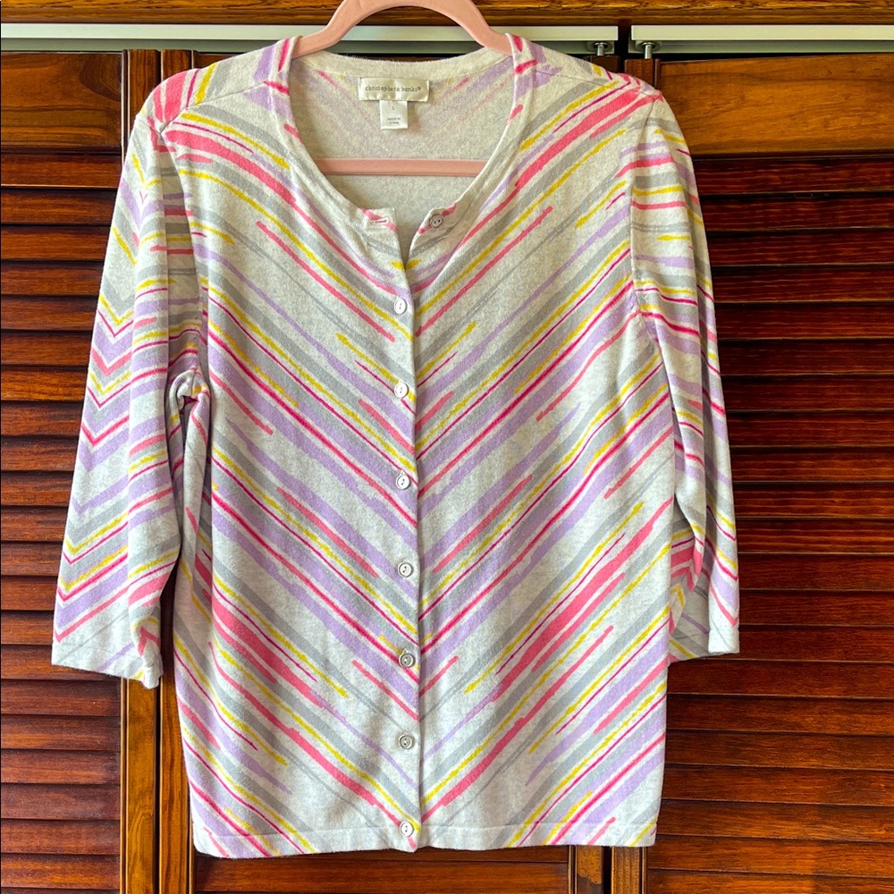 Womens 3/4 button down sweater, Excellent condition